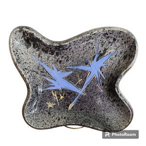 Vintage 1951 OOAK Handcrafted MCM Large Trinket Catchall Tray Stars Serving Bowl